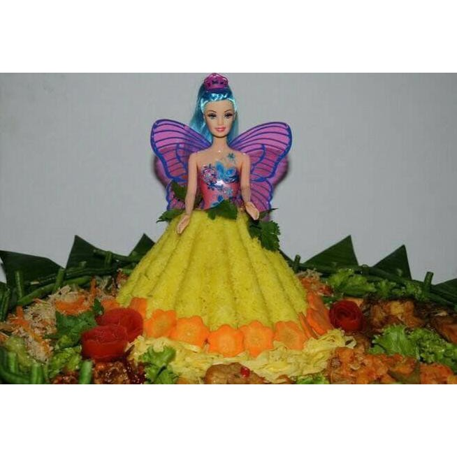 TOPPER BONEKA BARBIE TUSUK UNTUK CAKE PUDING TUMPENG BM924 GT45