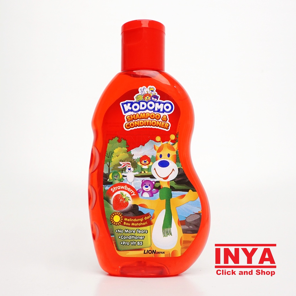 KODOMO SHAMPOO &amp; CONDITIONER STRAWBERRY 200ml - Shampo Bayi - Baby &amp; Kids