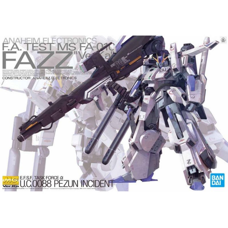 Gundam MG 1/100 Gundam Fazz Ver Ka Bandai