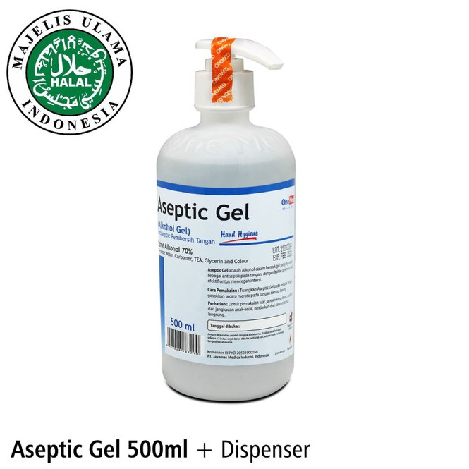 Aseptic Gel OneMed ORIGINAL dengan Dispenser 500ml