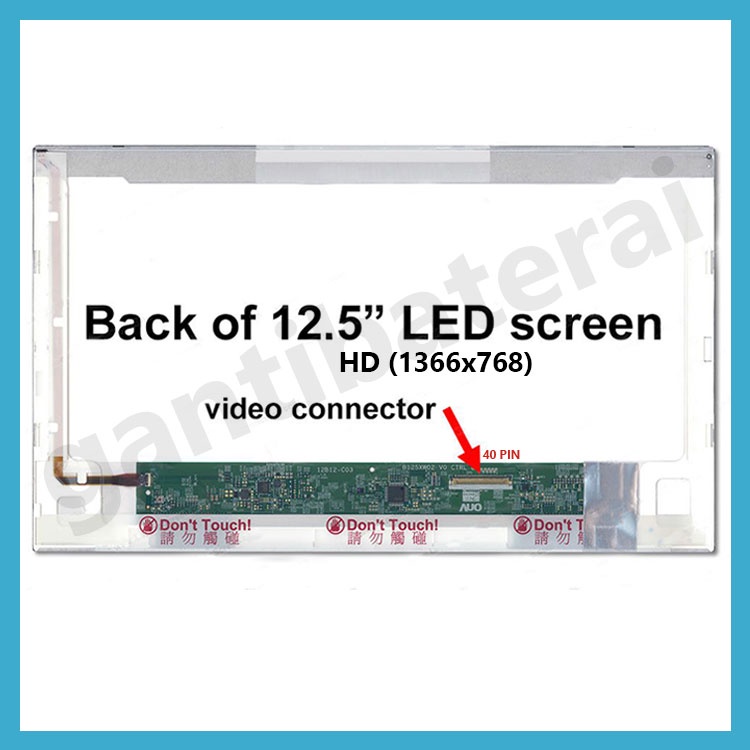 Layar LCD LED Laptop 12.5 inch 40 pin tebal new