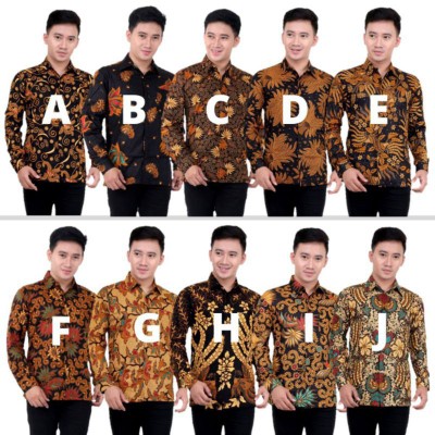 Kemeja Batik Lengan Panjang Size M L Xl Xxl Xxxl