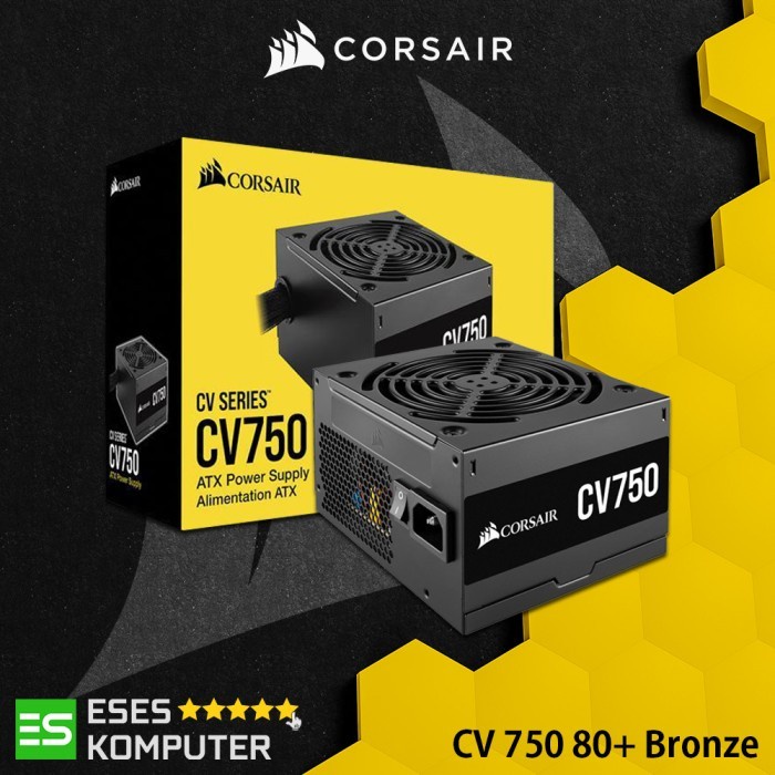 PSU Corsair CV Series CV750 750W CV 750 | 80 Plus Bronze | Flat Cables