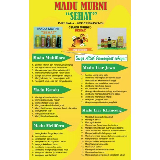 

madu sehat 150 grm, harga murah ekurang ekonomis