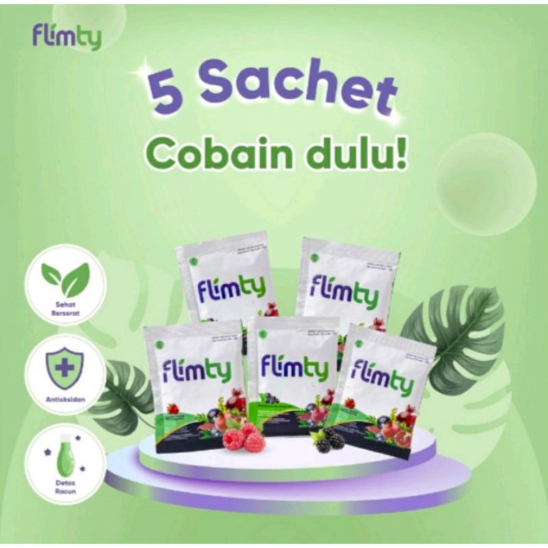 Flimty Fiber 5 Sachet Cobain Dulu! Detox Pelangsing