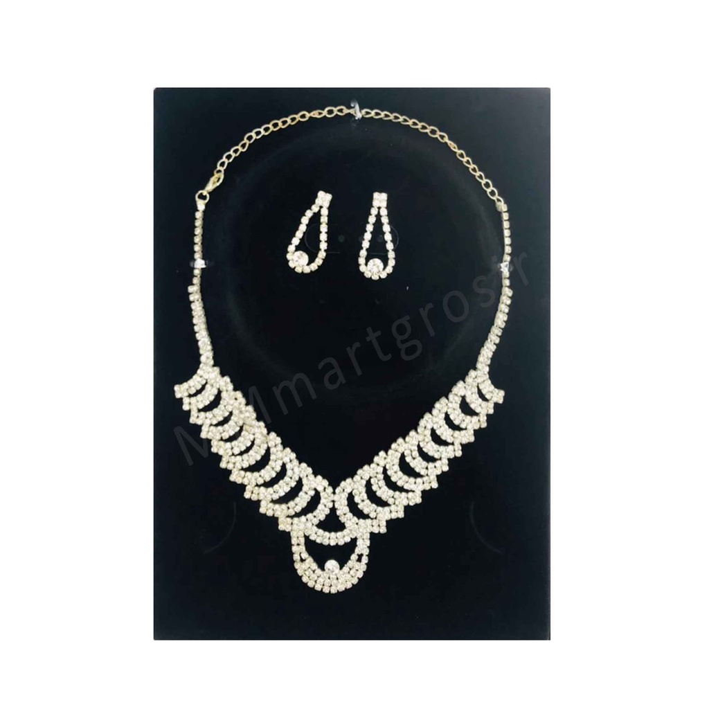 Yinda Kalung 3 / 1 Set Kalung&amp;Anting Permata / Kalung Fashion / Aksesoris