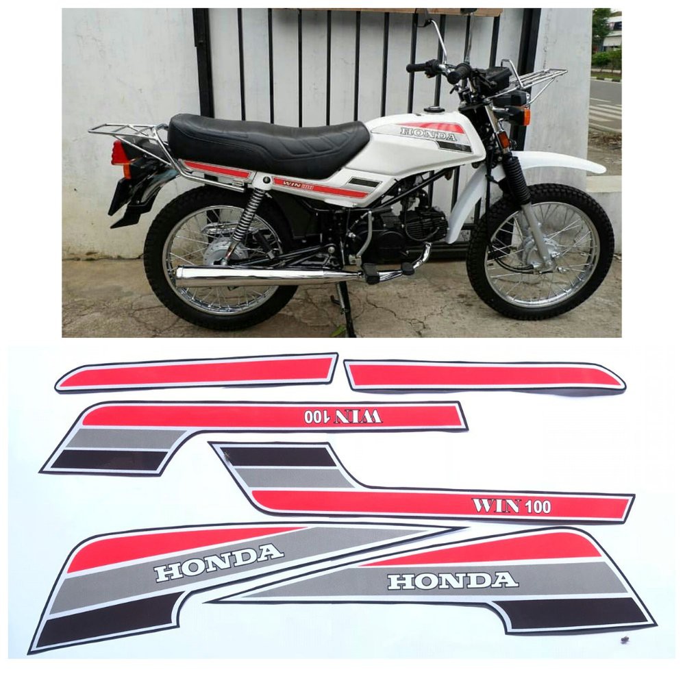 Stiker Lis Striping Sticker Honda Win 100 Tahun 2000 Shopee