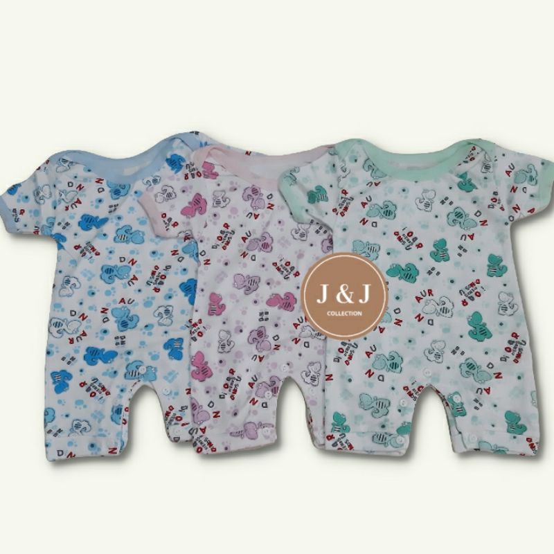 Romper Bayi Motif / Baju bayi boy &amp; girl (0-6 bulan)