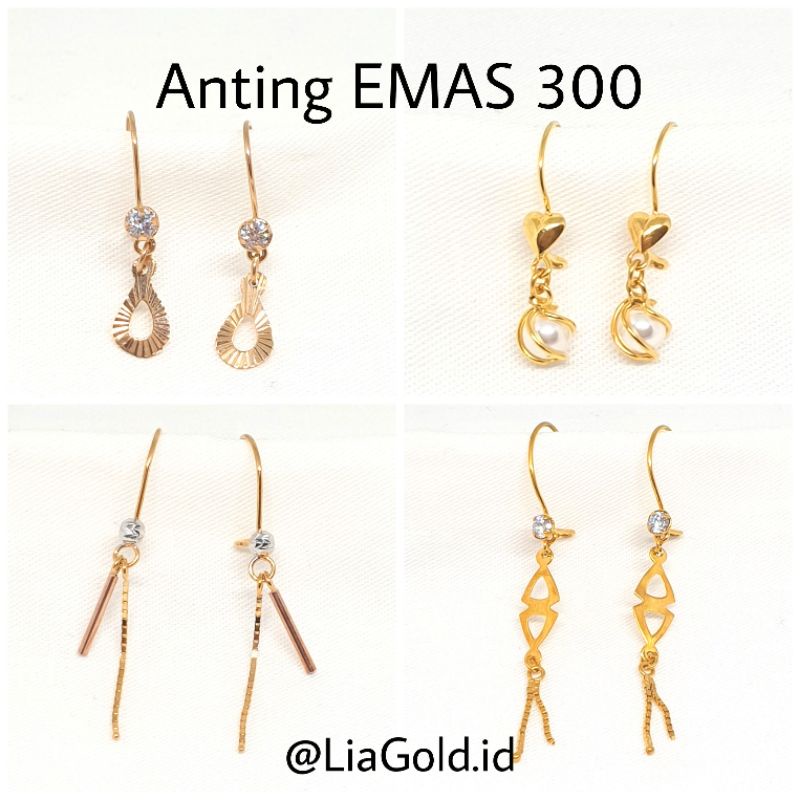 Anting Dessy EMAS ASLI Kadar 300 &amp; 375 ( TOKO MAS LIA GOLD BEKASI )