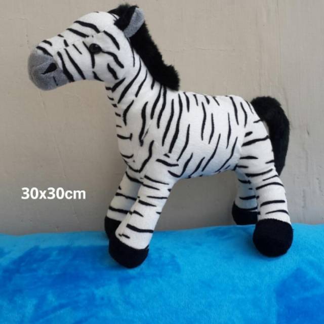 boneka Standing real zebra medium 13&quot;