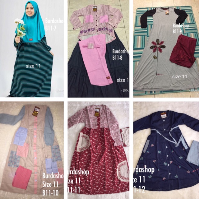 BAJU MUSLIM ANAK DANNIS PEREMPUAN SIZE 11