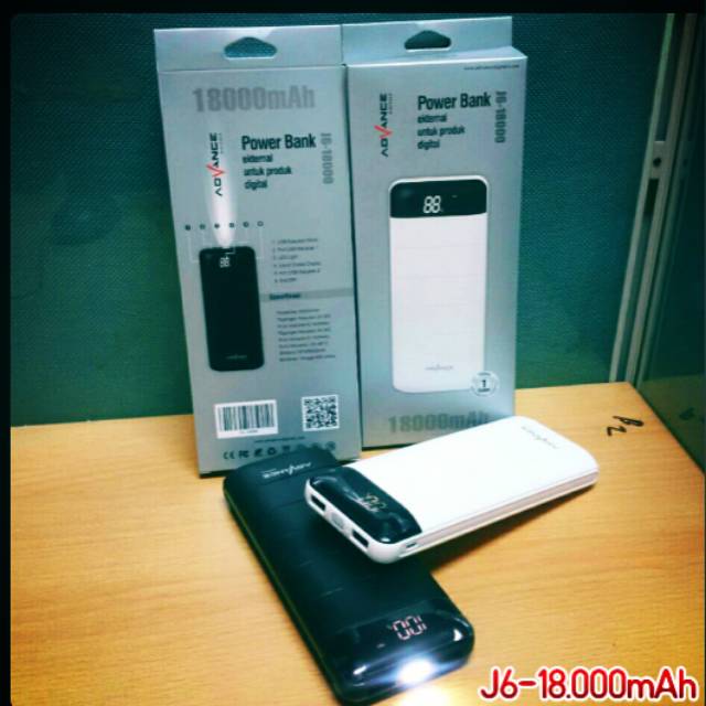 Powerbank Advance 18.000 mah Real Kapasitas Besar