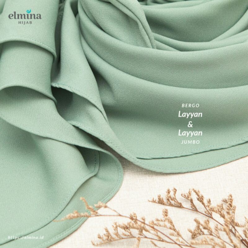 Bergo Layyan Bergo Instan Tali by Elmina Hijab-Green tea