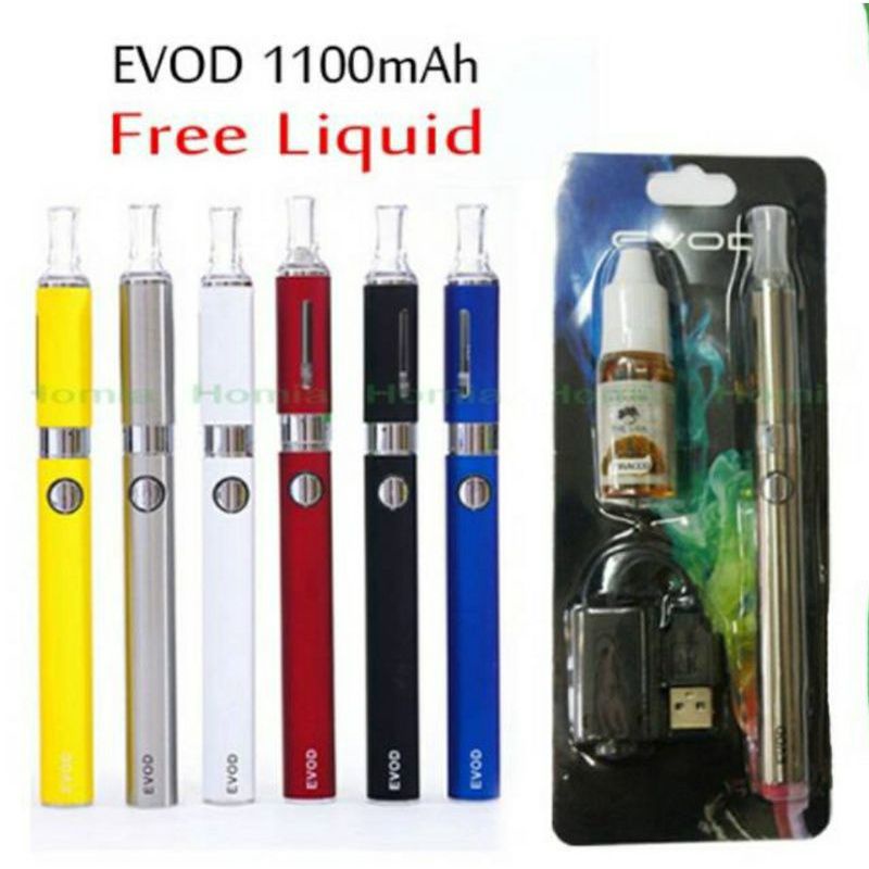 Terbaru (COD) VAPOOR EVOD 1100MAH PULPEN WARNA WARNI EVOO D KOMPLIT 10ML