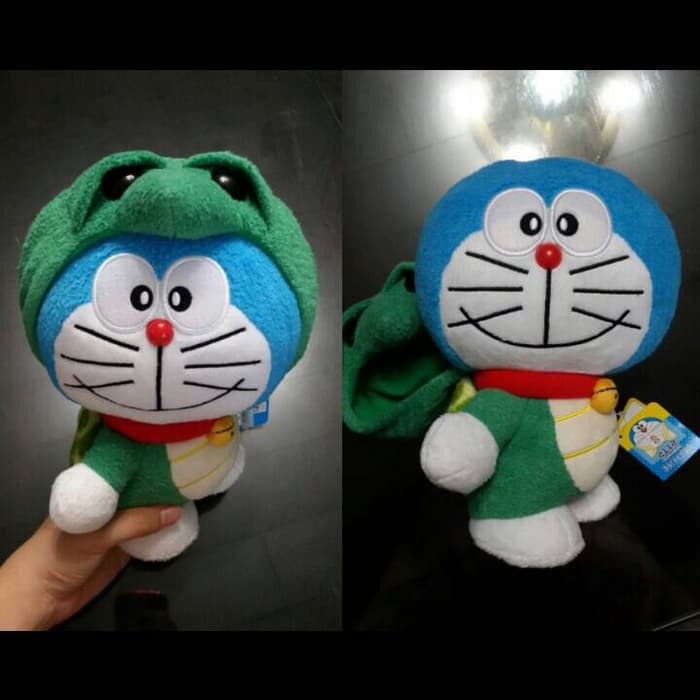 boneka mainan doraemon kostum turtle hijau lucu murah impor ori