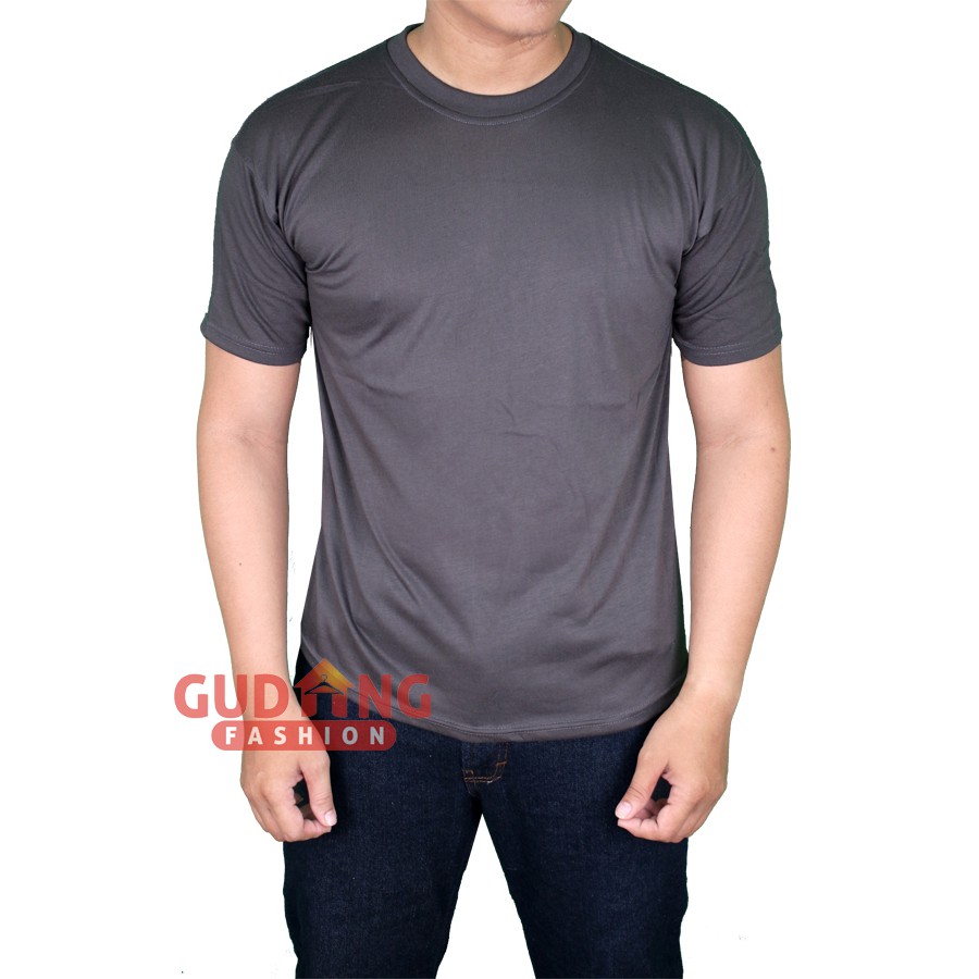 Kaos Elegan Simple Polos Pria Lengan Pendek PLS 126