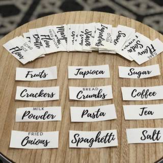 Stiker Toples Bumbu Pantry Label Custom Murah Anti Air 