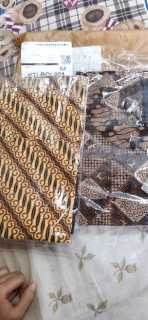 Couple Gamis Ririn Kupu Batik Kombinasi Sogan Muslim Maxi Sarimbit