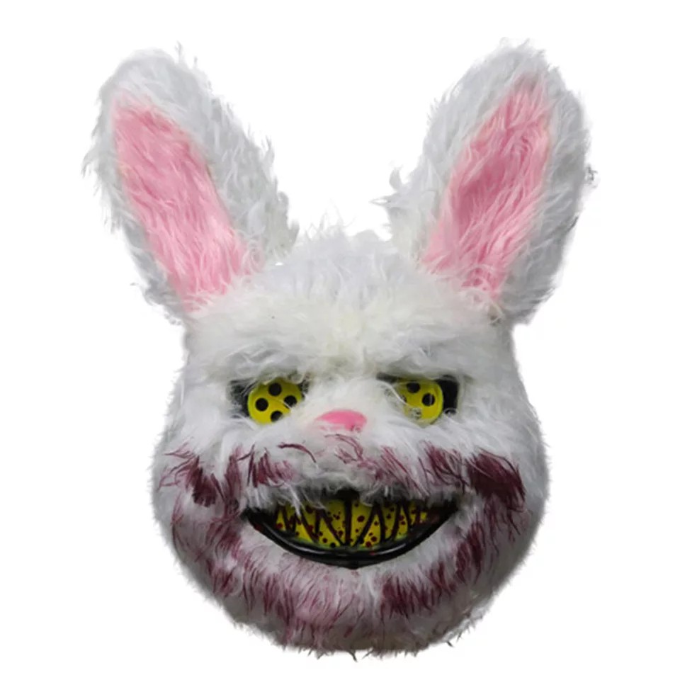  Topeng Kelinci  Bulu Boneka Rabbit Plush Mask Pesta 