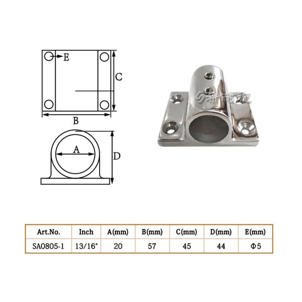 Suyo 1 / 2pcs Rel Fitting Persegi Panjang Untuk Kapal Pesiar