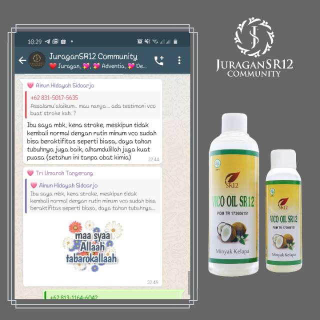 IMUN BOOSTER TERLARIS !! VCO MINYAK KELAPA MURNI SR12 / VICO VIRGIN COCONUT OIL 60ml