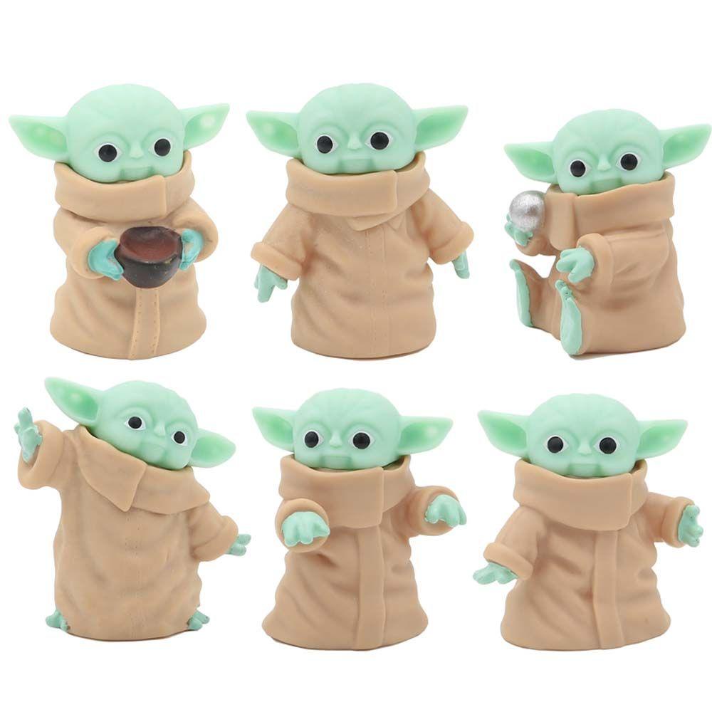 Lanfy Star Wars Action Figure Yoda PVC Anime Dekorasi Hiasan Desktop Model Mainan Aksesoris Interior Mobil Car Interior Decoration