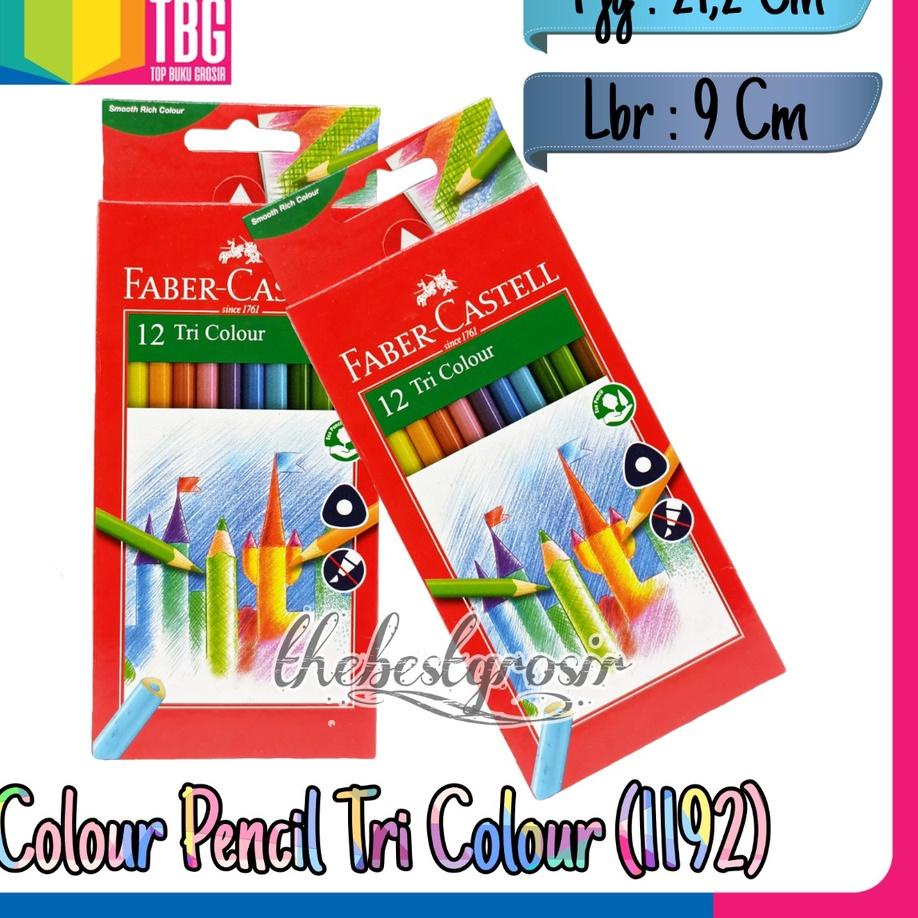 

[JiQ㊑] COLOUR PENCIL TRI GRIP 12L FABER CASTELL/ PENSIL WARNA SEGITIGA/ PENSIL 12 WARNA / PENSIL WARNA PANJANG/ COLOUR PENCIL TRI GRIP FABER CASTELL (R-1192) //Harga hemat
