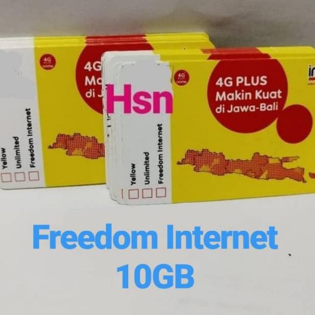 Indosat  Freedom Internet 10GB (isi 5pcs) FRC (KODE 32)