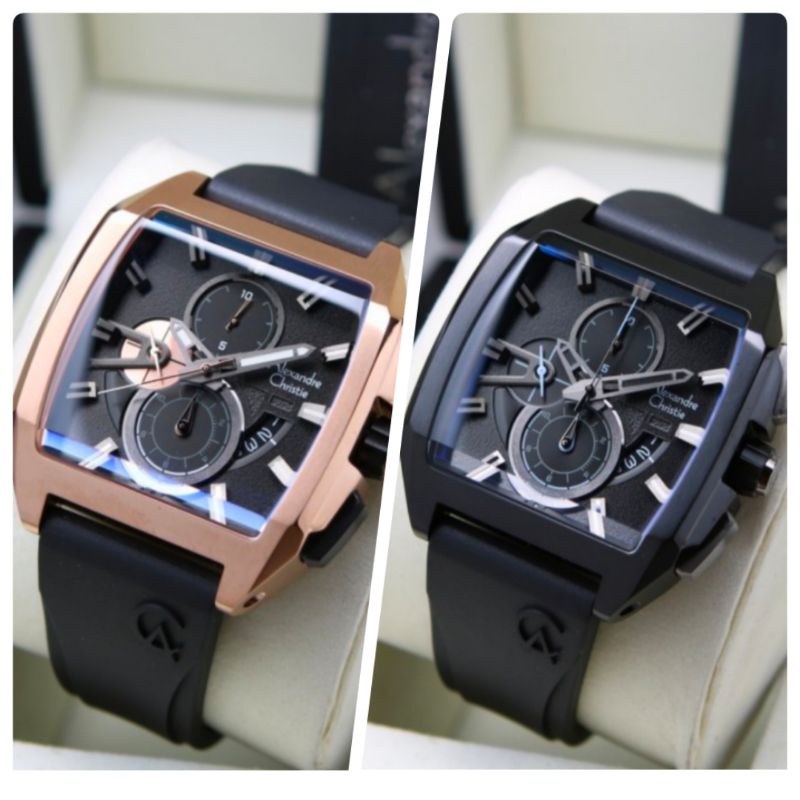 JAM TANGAN PRIA ALEXANDRE CHRISTIE RUBBER AC 6617 6617 AC6617 ORIGINAL