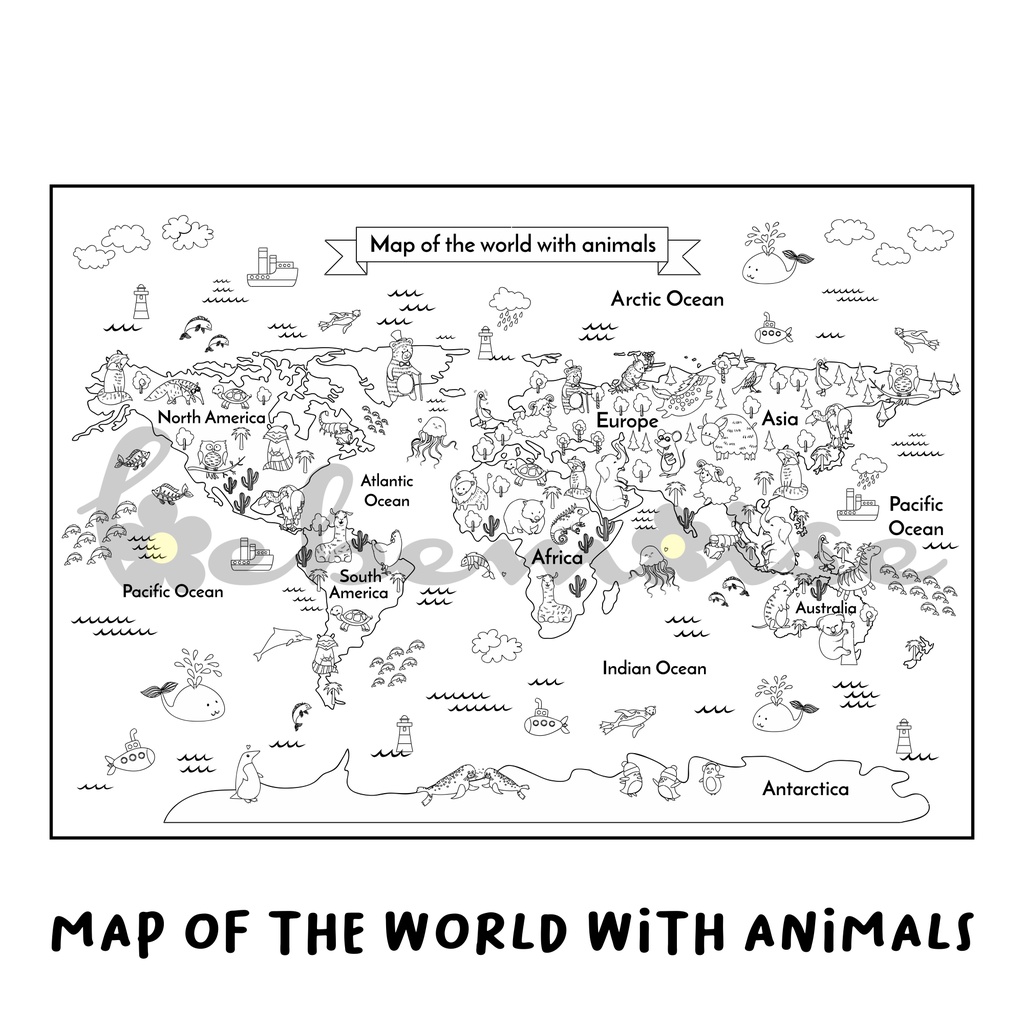 

Bebemoise Poster Kertas Mewarnai Besar Giant Coloring Sheet A0