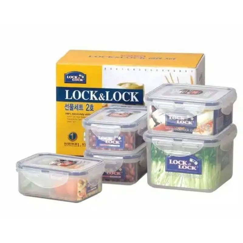 Lock n lock gift set isi 5pcs dan gift set 7pcs