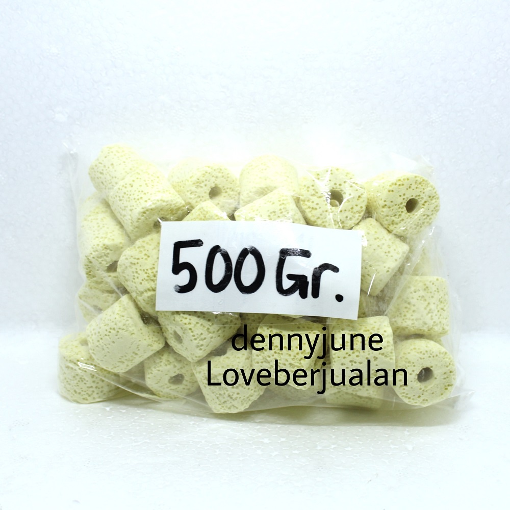 500GR Bio Ring Super Kuning Porous Ceramic Ring Media Filter Aquarium 500 GRAM