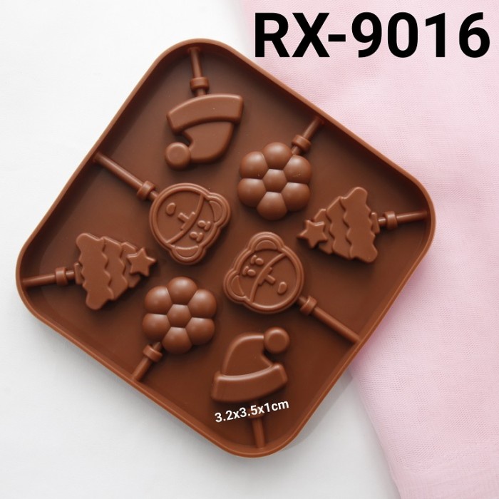 

RX-9016 CETAKAN SILIKON FONDANT COKLAT LOLIPOP TOPI POHON NATAL BEAR DISKON GEDE