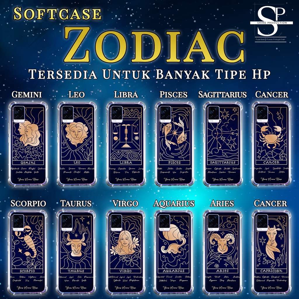 Softcase Motif Zodiac For iPhone 7 8 7+ 8+ X XR XSMAX 11 11PRO 11PROMAX