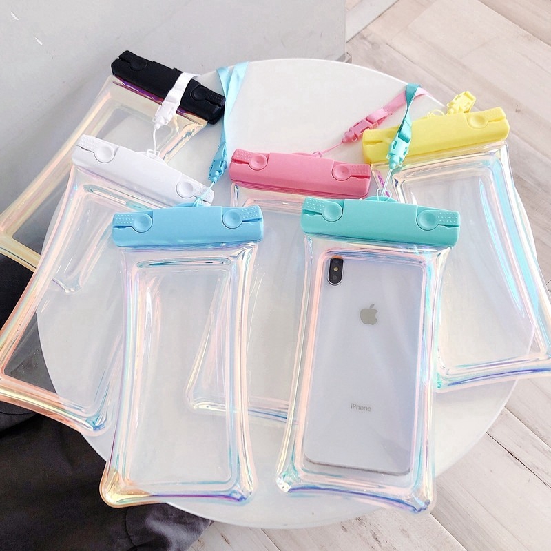 iPhone OPPO Samsung Airbag Waterproof Bag Lanyard Drop Resistance Layar Sentuh