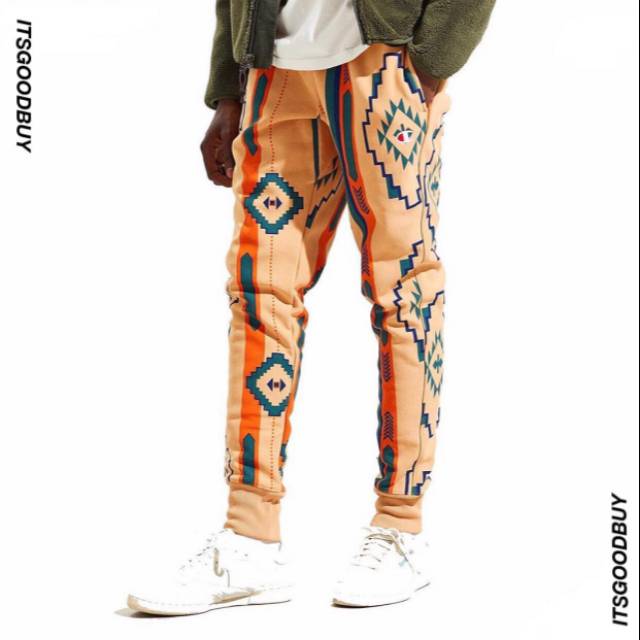 Champion X Urban Outfitters Exclusive Reverse Weave Southwestern Jogger Pants Taupe Brown