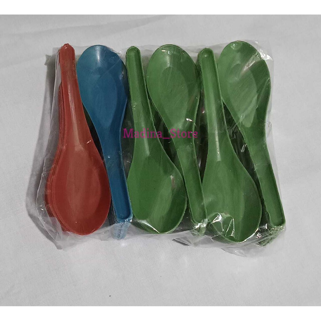 TERBARU Murah Sendok Bebek plastik warna/Sendok Makan/Sendok Plastik isi 120 per pack
