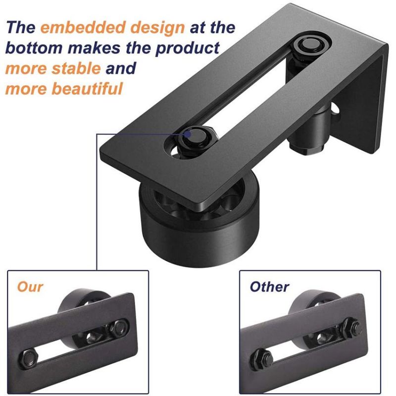 Adjustable Sliding Floor Guide Support Roller Retainer Untuk Barn Door Sliding