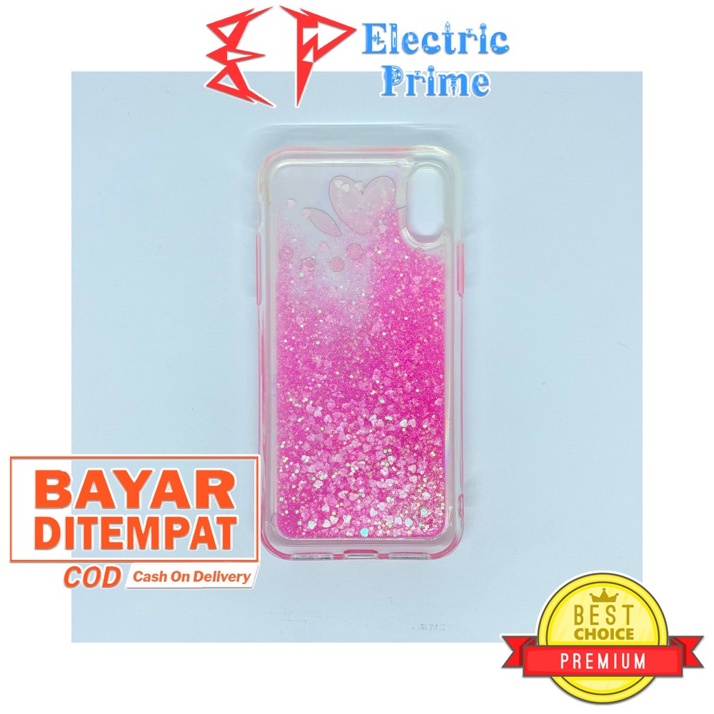 Case iPhone X / XS Glitter Transparan Bling Motif Hewan Animal Acrylic Casing