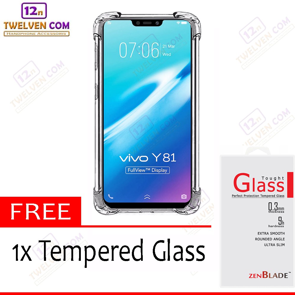 Case Anti Shock Anti Crack Softcase Vivo Y81 / Vivo Y83 - Free Tempered Glass