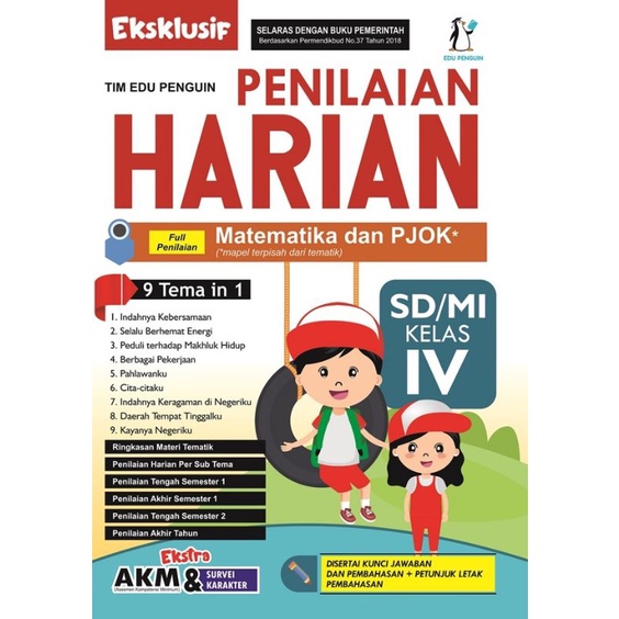 Buku Eksklusif Penilaian Harian + Akm Sd/Mi Kelas 4


