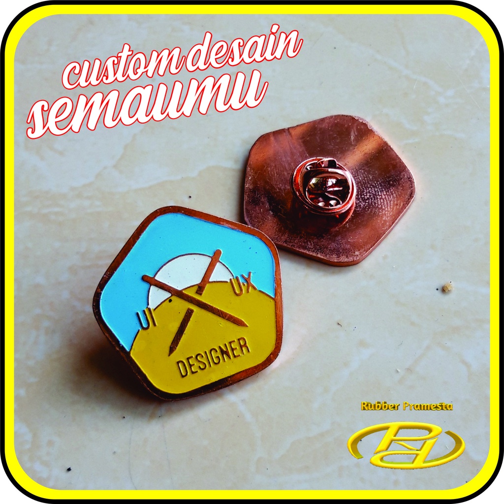 Jual pembuatan enamel pin custom desain pribadi atau untuk event acara