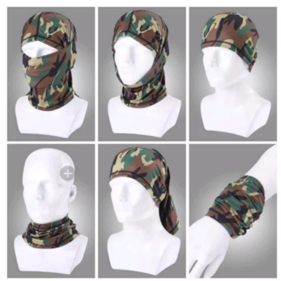 【COD】 Masker Buf Bandana Loreng Army Militer` Baf Sepeda Motor Hitam Kamuflase` Balaclava Hiking Camping Military` Slayer Scarf Travelling