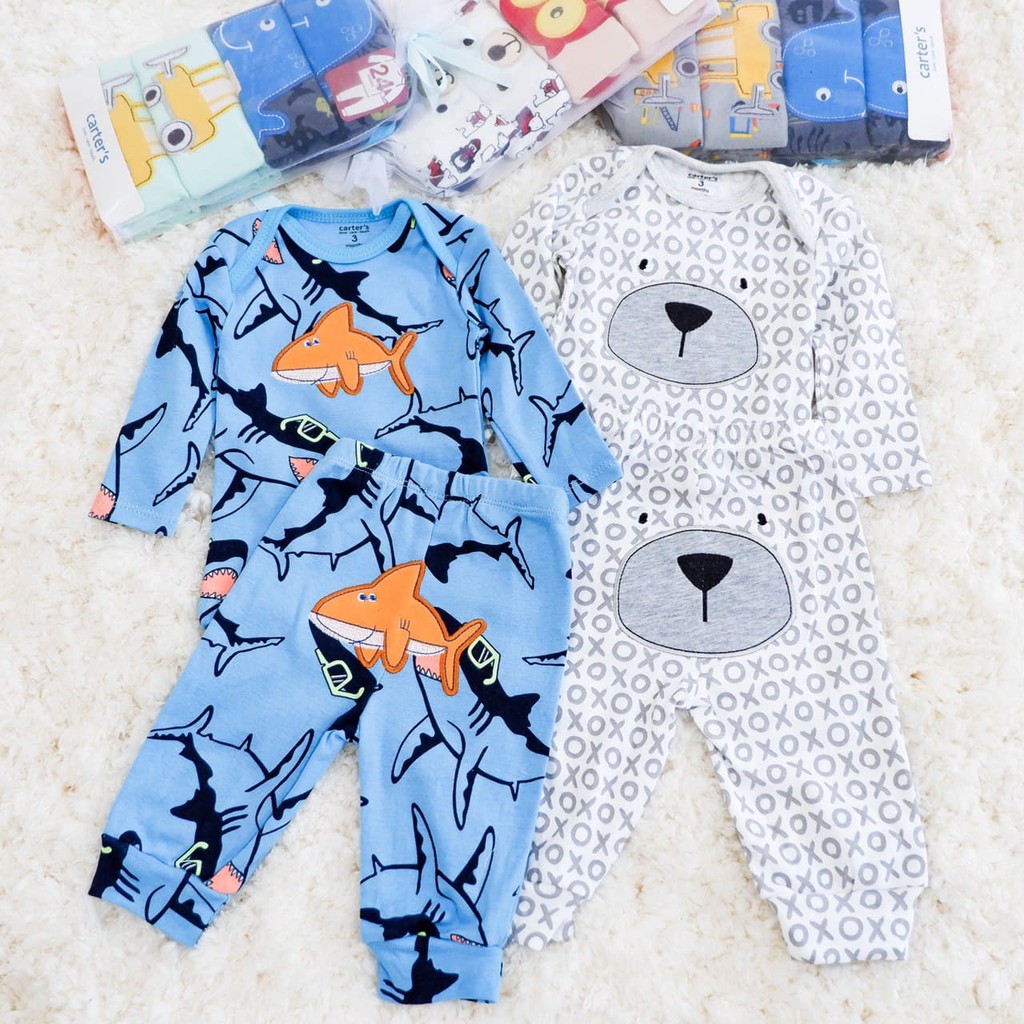 LID9034 - Boys/ Girls - 4 in 1 Setelan Piyama Panjang Baby