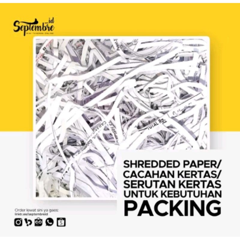 

Shredded Paper Serutan Kertas Potongan Kertas Cacahan Kertas 250 Gram