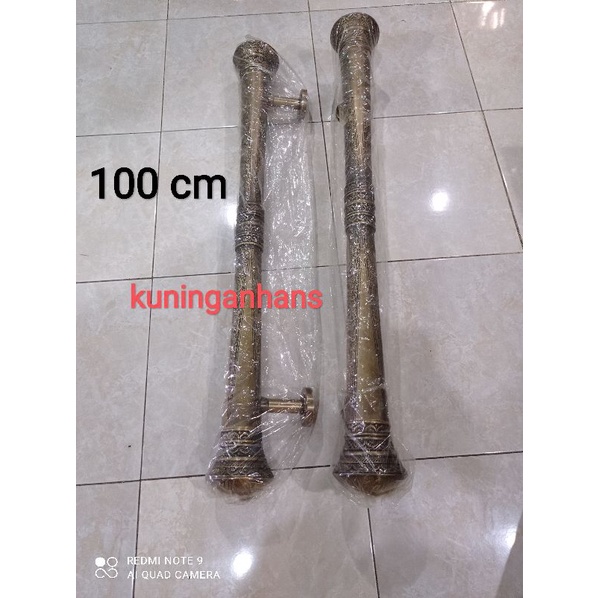 handle pintu 100 cm 1 meter gagang pintu handle kuningan ukir