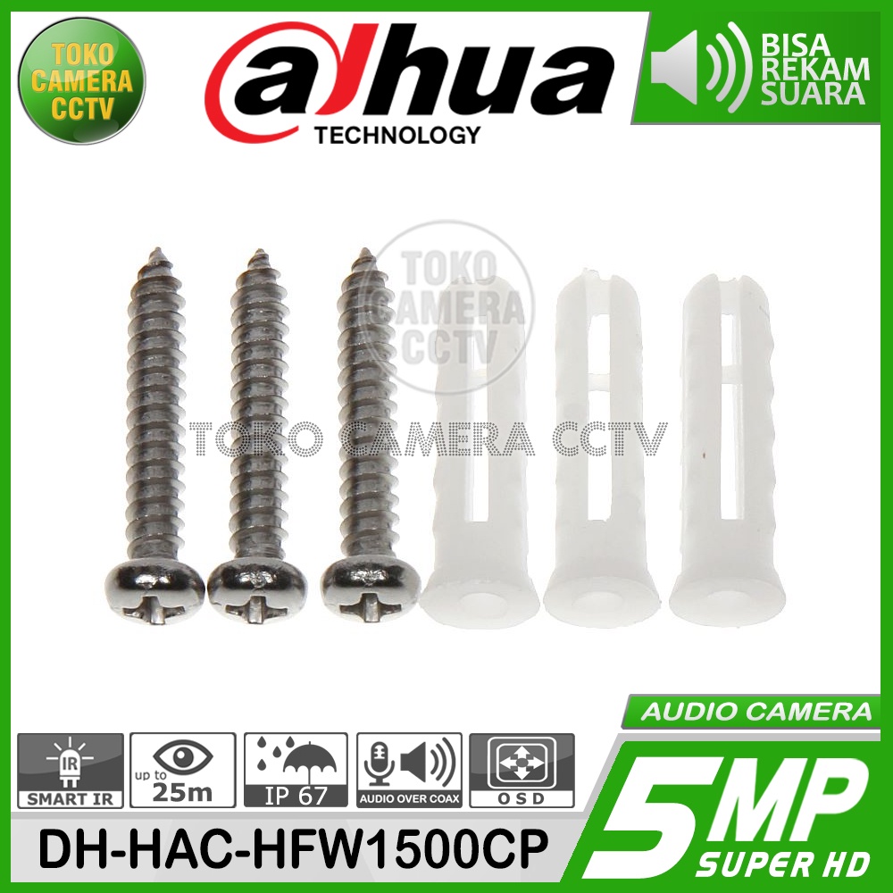 KAMERA CCTV OUTDOOR DAHUA 5MP MIC AUDIO CAMERA DAHUA 5MP AUDIO