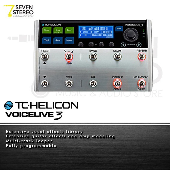 TC Helicon Voicelive 3 Ultimate Vocal And Guitar Effects Floor Pedal