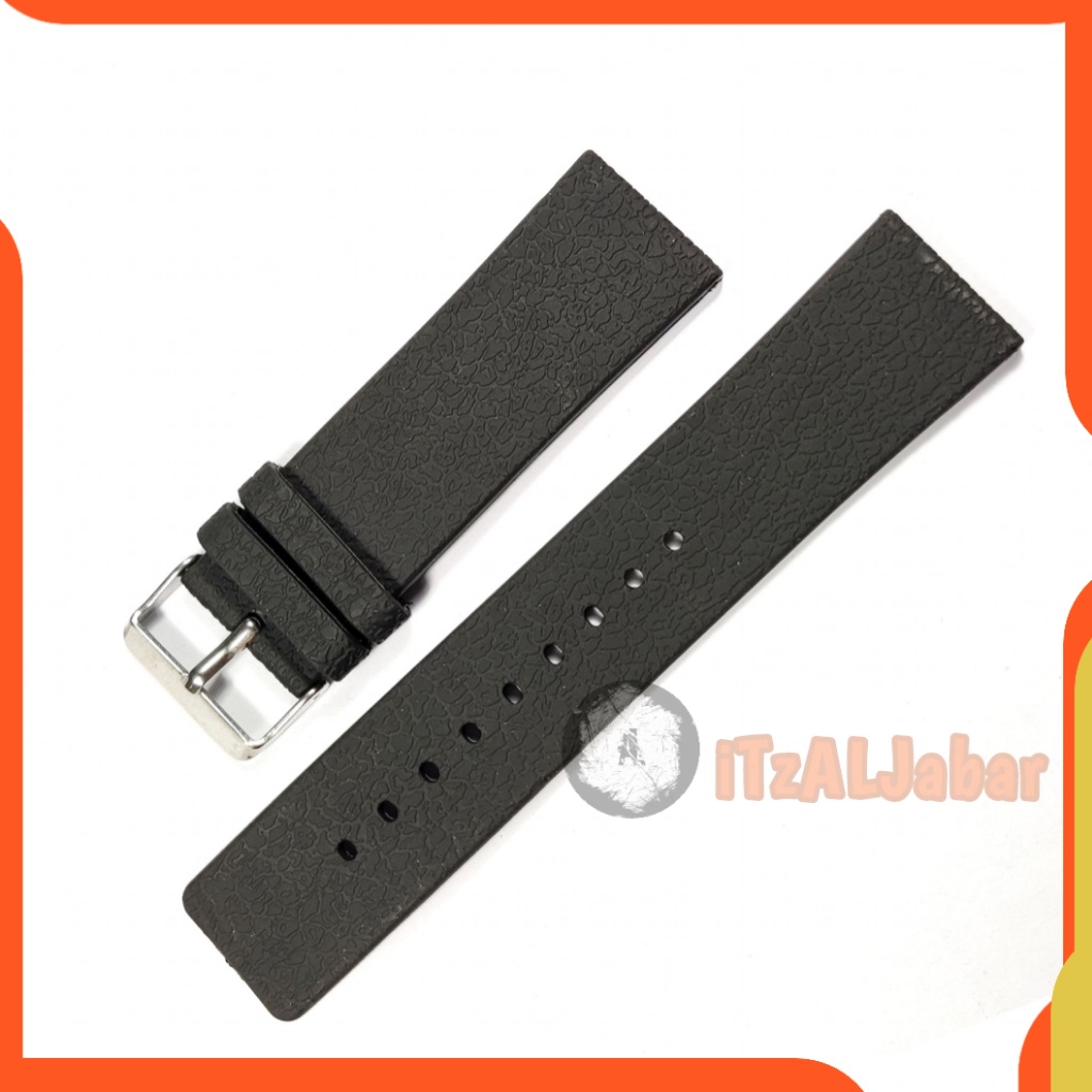 Tali jam tangan Karet 24mm rubber strap WH124 Hitam