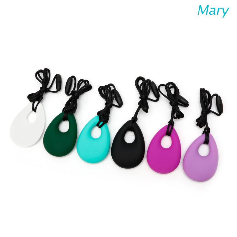 Mary Kalung Teether Bayi Bentuk Tetesan Air Bahan Silikon